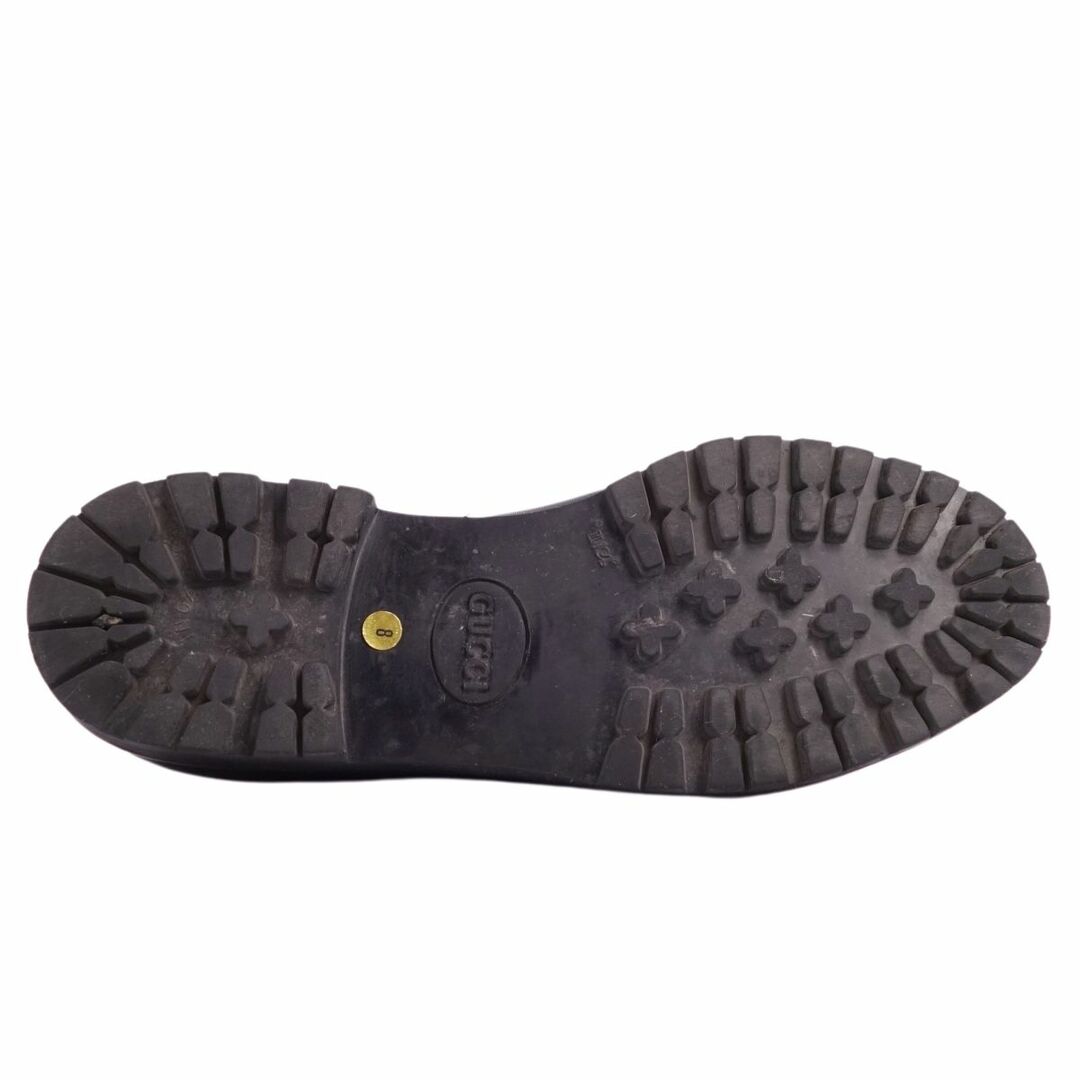Gucci(グッチ)のVintage グッチ GUCCI ブーツ チャッカブーツ ホースビット カーフレザー シューズ レディース 8(25cm相当) ブラック レディースの靴/シューズ(ブーツ)の商品写真