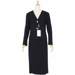 マックスマーラ(Max Mara)の未使用 マックスマーラ Max Mara セットアップ スカートスーツ ウール ノーカラー ジャケット スカート レディース イタリア製 JI40 USA6 FB38 GB(M相当) ブラック(スーツ)