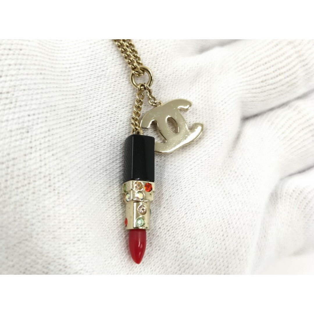 CHANEL - CHANEL リップモチーフ ネックレス メッキ ゴールド CHANEL - CHANEL リップモチーフ ネックレス メッキ ゴールド