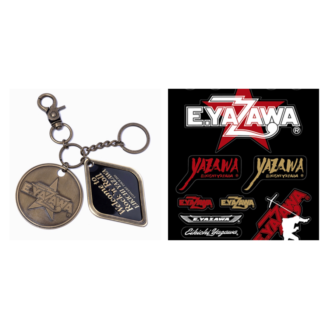 Yazawa(ヤザワコーポレーション)の新品　矢沢永吉　2023年コンサート　キーホルダーとステッカー特典非売品セット エンタメ/ホビーのタレントグッズ(ミュージシャン)の商品写真