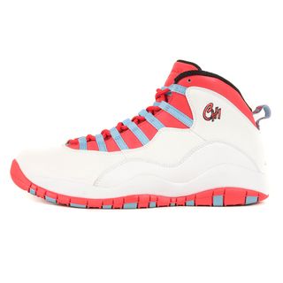 ナイキ(NIKE)のNIKE ナイキ サイズ:29.0cm AIR JORDAN 10 RETRO CHICAGO (310805-114) エアジョーダン10 レトロ シカゴ ホワイト ライトクリムゾン US11 ハイカット スニーカー シューズ 靴【メンズ】【中古】(スニーカー)