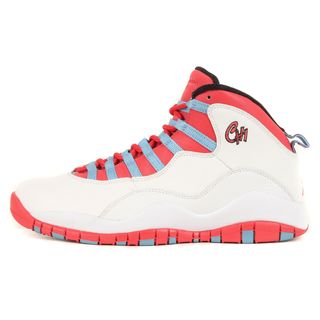 ナイキ(NIKE)のNIKE ナイキ サイズ:27.0cm AIR JORDAN 10 RETRO CHICAGO (310805-114) エアジョーダン1 レトロ シカゴ ホワイト ライトクリムゾン US9 ハイカット スニーカー シューズ 靴【メンズ】【中古】(スニーカー)