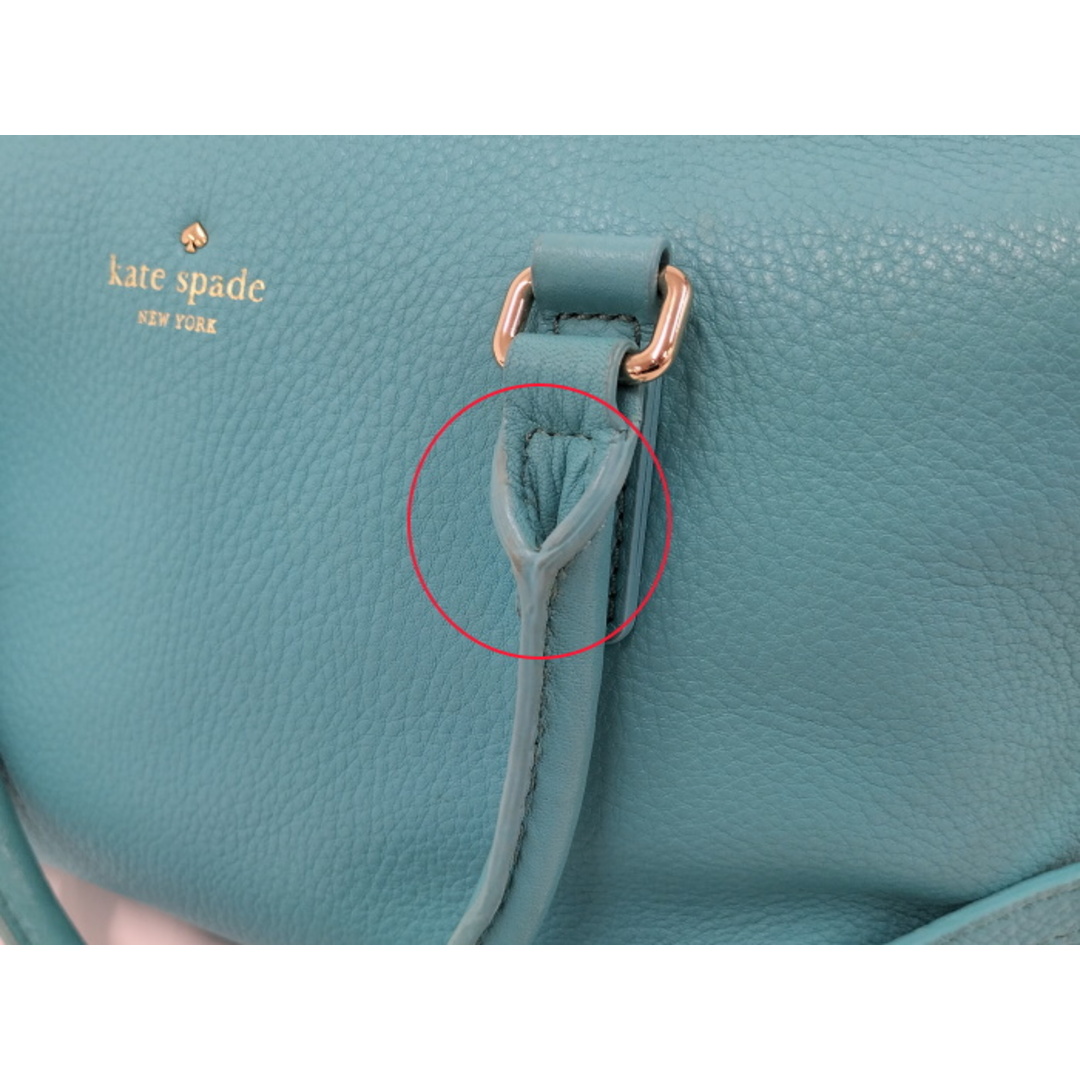KATE SPADE 2WAY ハンドバッグ レザー ターコイズブルー KATE SPADE 2WAY ハンドバッグ レザー ターコイズブルー