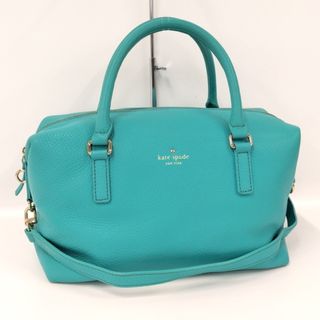 ケイトスペードニューヨーク(kate spade new york)のKATE SPADE 2WAY ハンドバッグ レザー ターコイズブルー(その他)