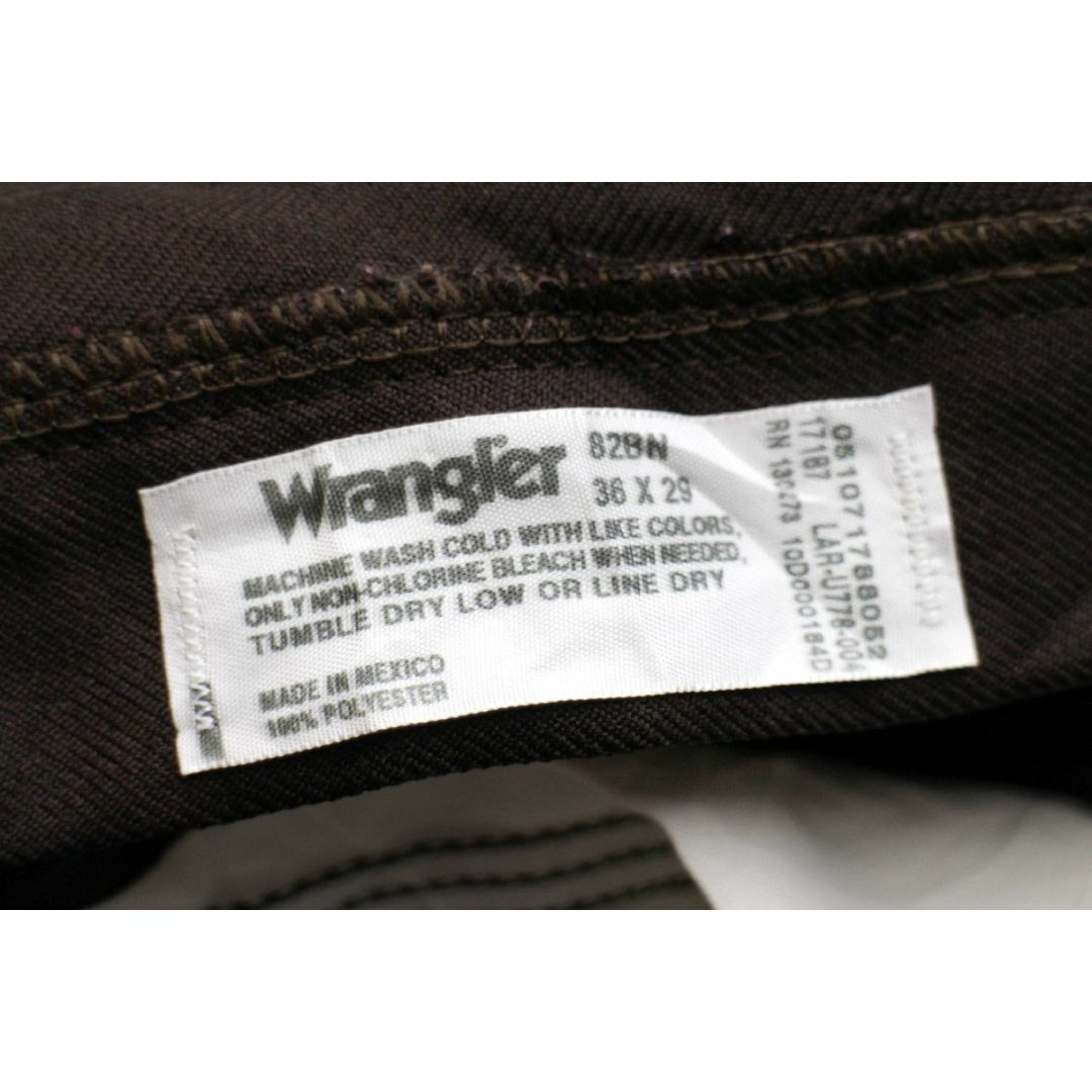 Wrangler(ラングラー)の00s メキシコ製 Wranglerラングラー 82BN ランチャードレスジーンズ ポリエステルパンツ ブラウン w36 L29★13 スタプレ オールド フレア メンズのパンツ(スラックス)の商品写真