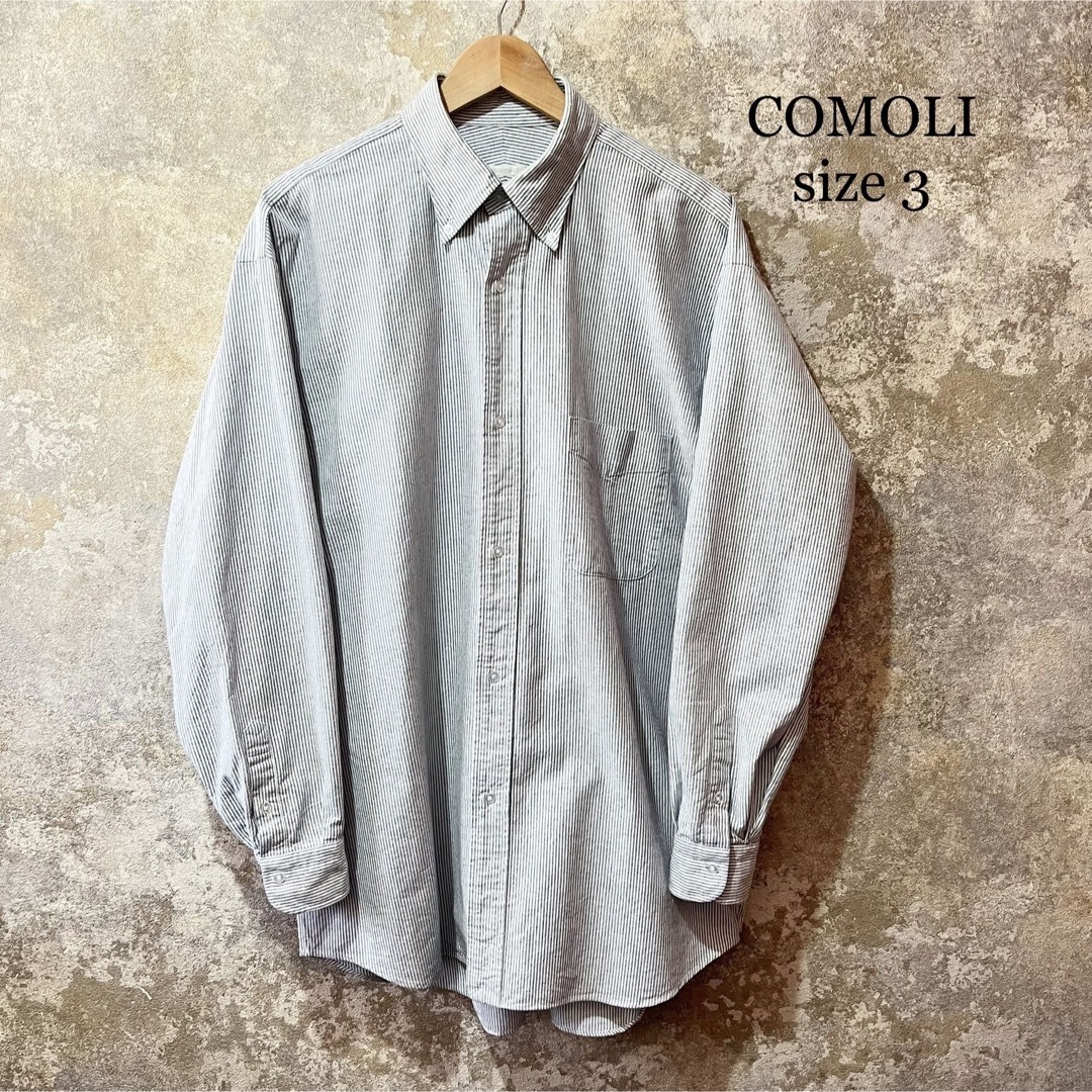 COMOLI - COMOLI コモリ オックスフォードシャツ ストライプ COMOLI - COMOLI コモリ オックスフォードシャツ ストライプ