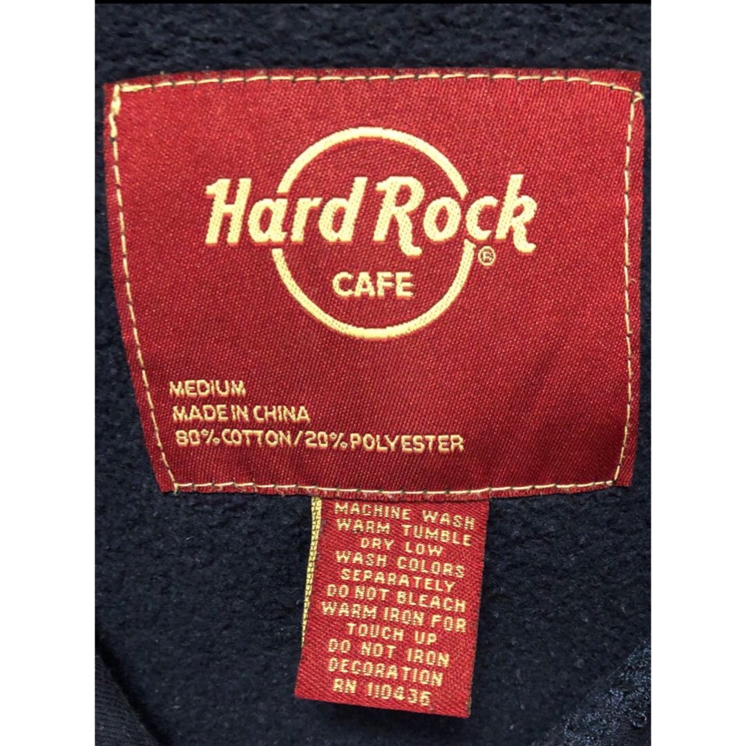 Hard Rock CAFE(ハードロックカフェ)のHard Rock Café　ハードロックカフェ　パーカー　M　紺　EU古着 メンズのトップス(パーカー)の商品写真