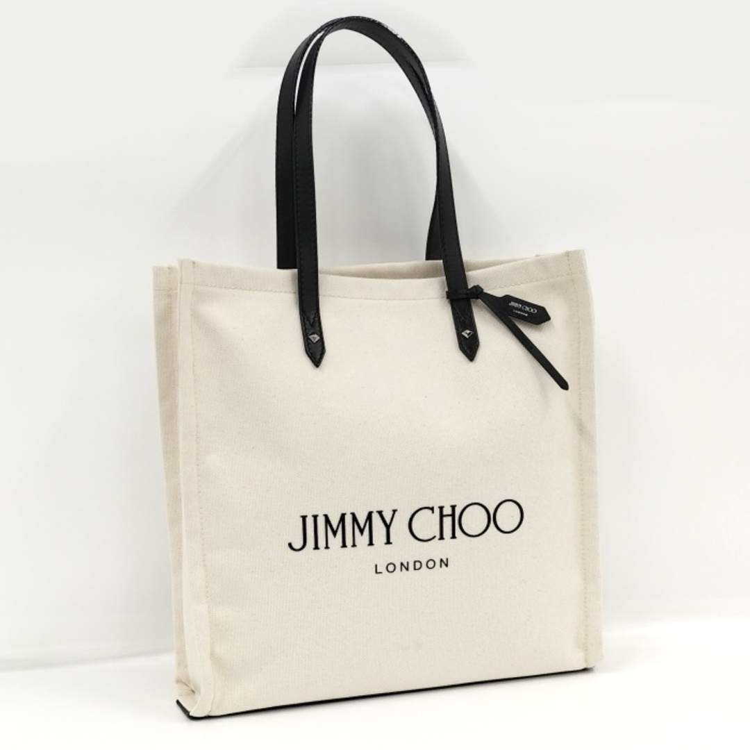JIMMY CHOO - JIMMY CHOO トートバッグ キャンバス アイボリーの通販