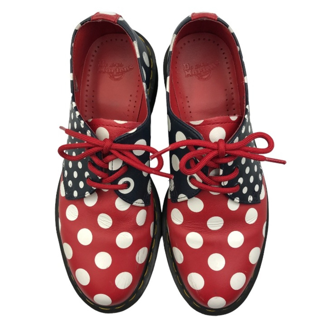 Dr.Martens(ドクターマーチン)のDr.Martens MERIS ドット柄 3ホール シューズ UK5 (24cm) ネイビー レッド 水玉 ミッキーカラー 中古 M1 レディースの靴/シューズ(ローファー/革靴)の商品写真