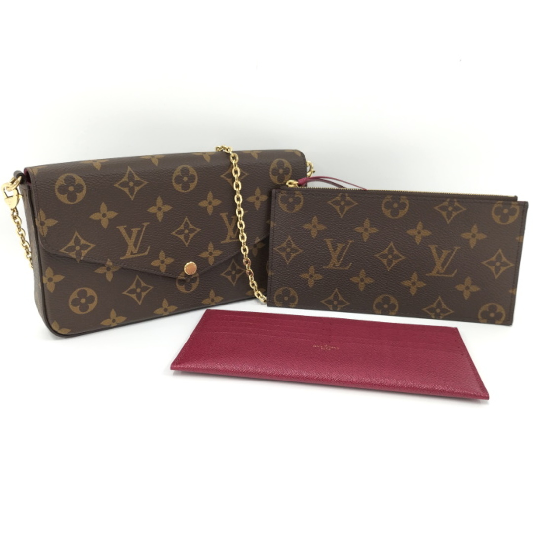 オープンポケット×1ポーチLOUIS VUITTON ポシェットフェリシー チェーンウォレット モノグラム