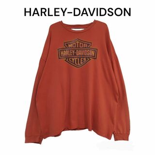 ハーレーダビッドソン(Harley Davidson)のHARLEY-DAVIDSON　４面プリント　古着　長袖Tシャツ　カナダ　バリー(Tシャツ/カットソー(七分/長袖))