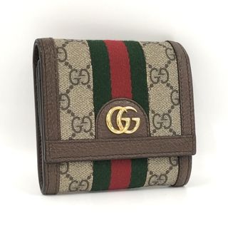 グッチ(Gucci)のGUCCI 二つ折り財布 オフィディア GG ロゴ スプリーム シェリーライン(財布)