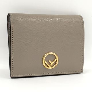 フェンディ(FENDI)のFENDI 二つ折り財布 レザー グレージュ 8M0387(財布)