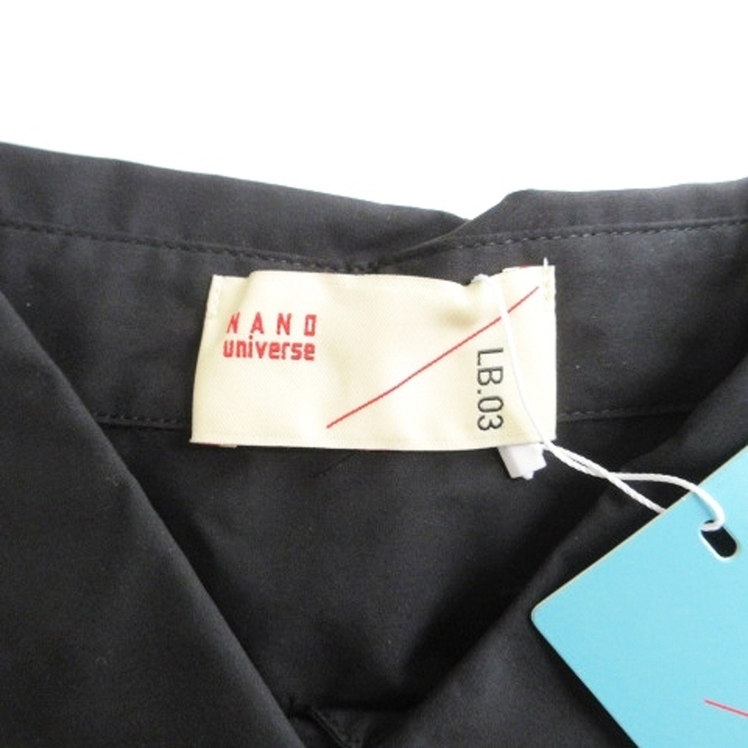 nano・universe(ナノユニバース)のナノユニバース LB.03 タグ付き ビッグポケット シャツ 黒 2 ■SM0 レディースのトップス(シャツ/ブラウス(長袖/七分))の商品写真