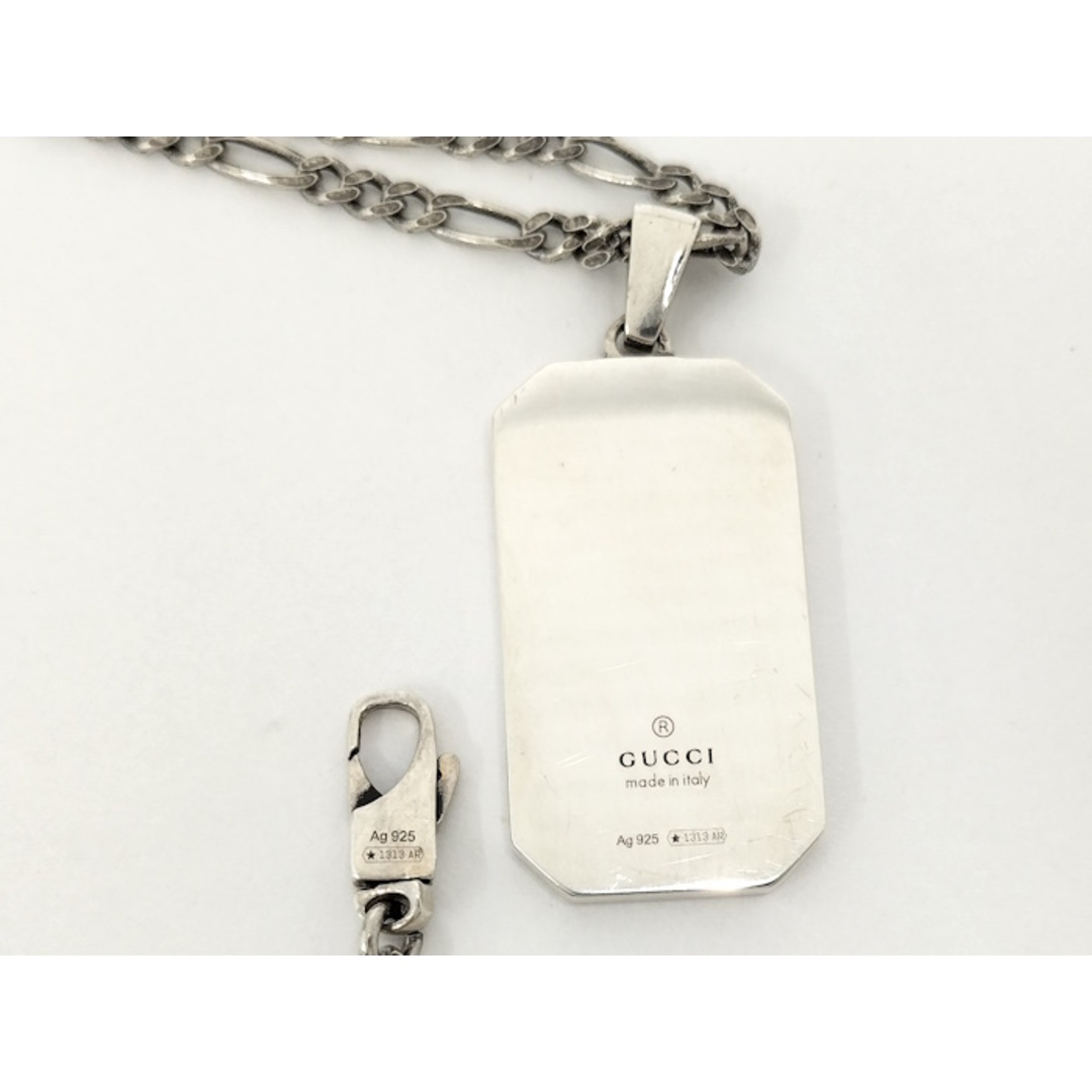 GUCCI - GUCCI ネックレス GG ビー ハチ ドッグタグ 728265の GUCCI - GUCCI ネックレス GG ビー ハチ ドッグタグ 728265の