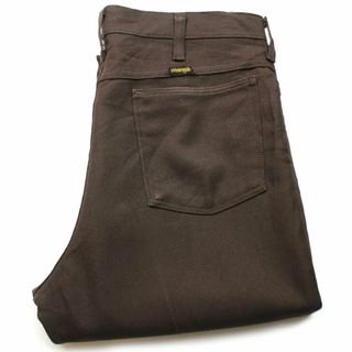 ラングラー(Wrangler)の80s USA製 Wranglerラングラー 82682BN ランチャードレスジーンズ ポリエステルパンツ ブラウン w34 L32★18 スタプレ ビンテージ フレア(スラックス)