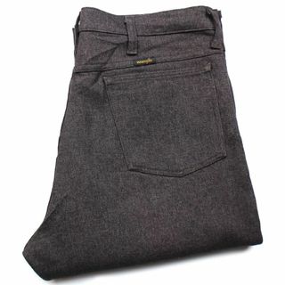 ラングラー(Wrangler)の00s メキシコ製 Wranglerラングラー 82HO ランチャードレスジーンズ ポリエステルパンツ ヘザーブラウン w34 L32★19 スタプレ フレア(スラックス)