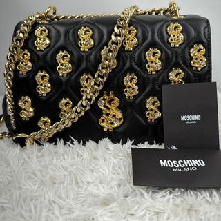 モスキーノ(MOSCHINO)のにゃんころ飯様専用　良品✨モスキーノショルダーバッグキルティング　チェーン　黒(ショルダーバッグ)