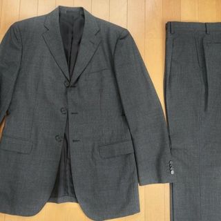 【美品】伝説et vousの3釦スーツＬダークグレー上下セット希少