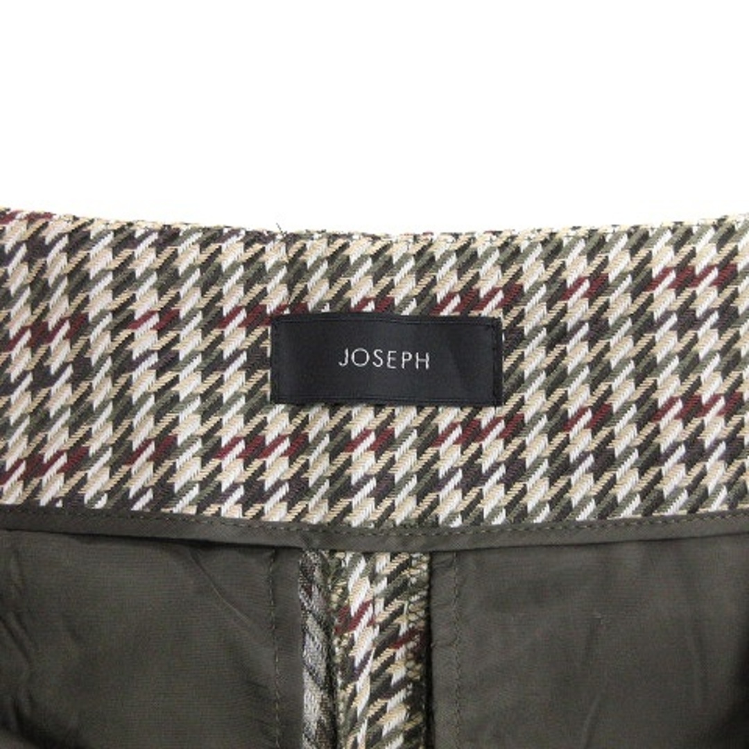 JOSEPH(ジョゼフ)のジョセフ ハウンドトゥース ジャガード  コットン 茶 36 S位 ■SM1 メンズのパンツ(スラックス)の商品写真