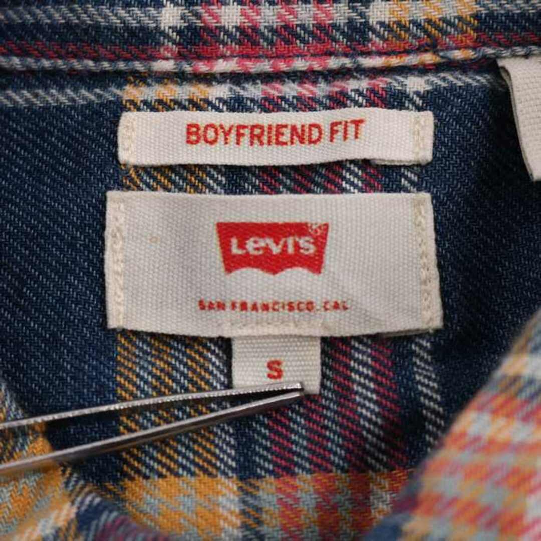 Levi's(リーバイス)のリーバイス ネルシャツ 長袖 コットン100% トップス  レディース Sサイズ ネイビー Levi's レディースのトップス(シャツ/ブラウス(長袖/七分))の商品写真