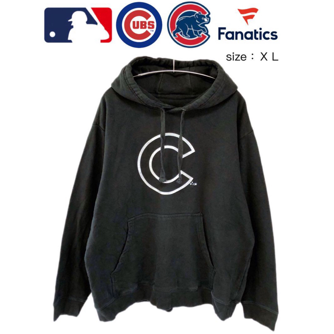 fanatic(ファナティック)のMLB　シカゴ・カブス　パーカー　XL　黒　USA古着 メンズのトップス(パーカー)の商品写真