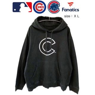 ファナティック(fanatic)のMLB　シカゴ・カブス　パーカー　XL　黒　USA古着(パーカー)