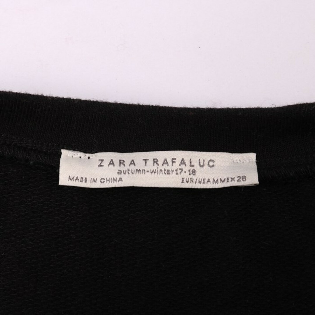 ZARA(ザラ)のザラ スウェット プルオーバー 長袖 トップス 黒 レディース Mサイズ ブラック ZARA レディースのトップス(トレーナー/スウェット)の商品写真