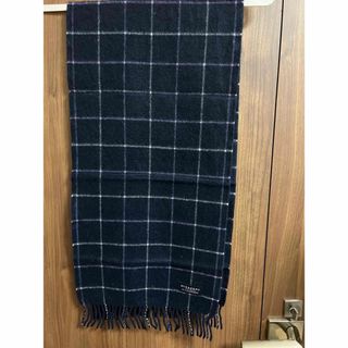 バーバリー(BURBERRY)の BURBERRY LONDONネイビー紫カシミアマフラー(マフラー)