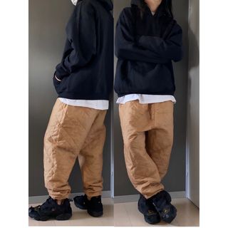 ビンテージ 80s XL ナイロン キルティング 極暖 ラフ パンツ 希少(ワークパンツ/カーゴパンツ)
