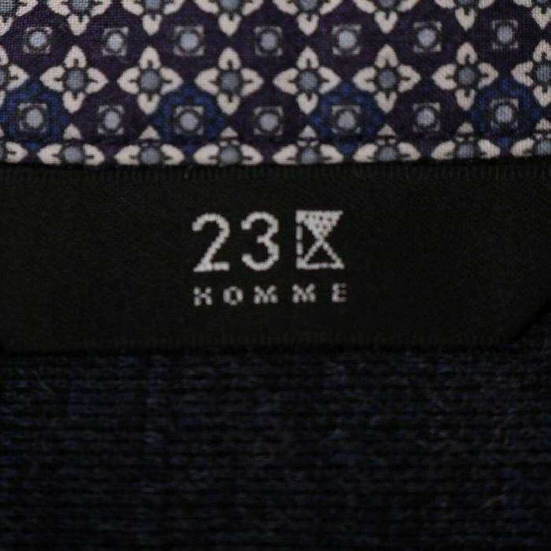 23区(ニジュウサンク)の23区 ポロシャツ 半袖 リネン/コットン トップス メンズ 46サイズ ネイビー 23ku メンズのトップス(ポロシャツ)の商品写真