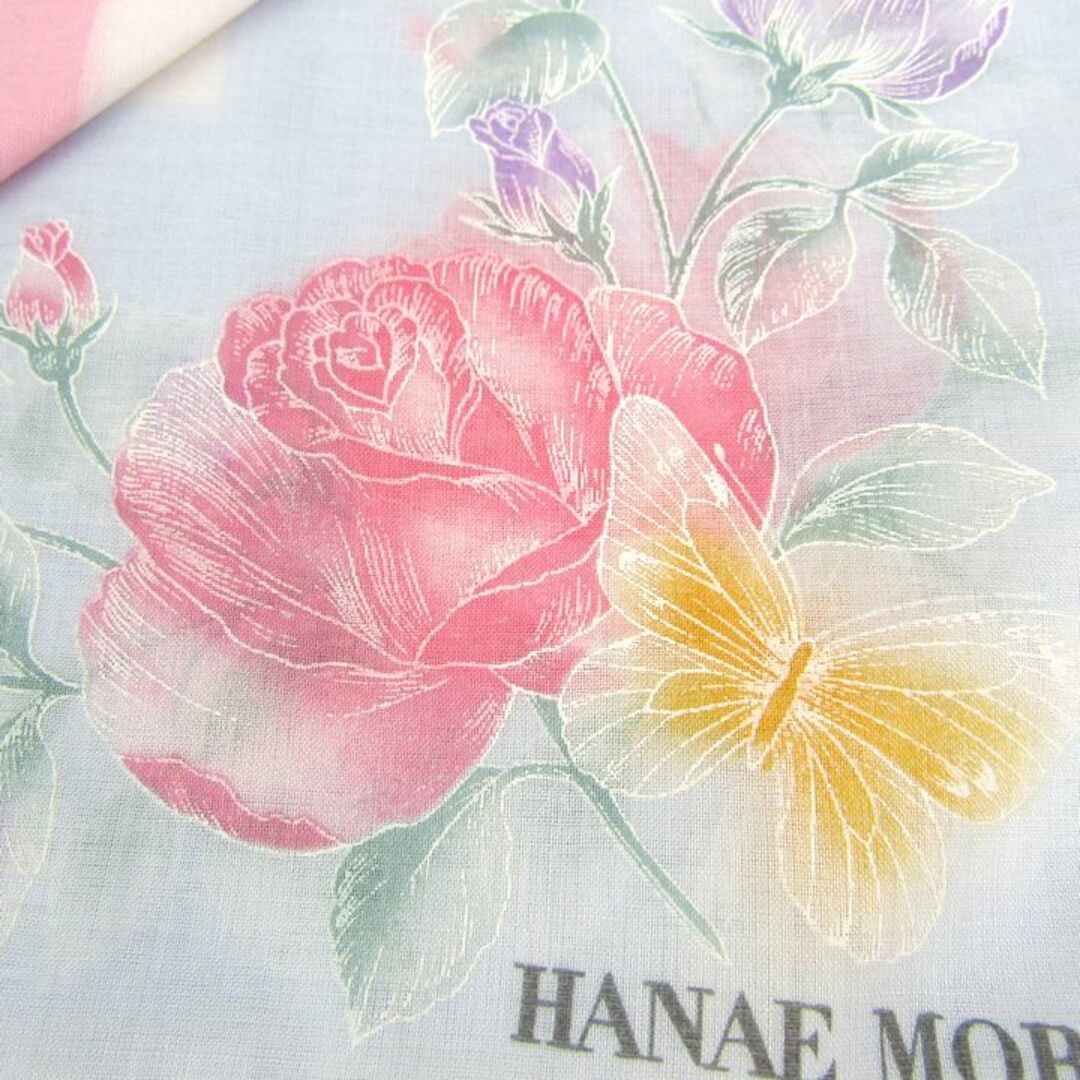 HANAE MORI(ハナエモリ)のハナエモリ ハンカチ 未使用 2点セット 花柄 綿100％ ブランド 小物 レディース ピンク HANAE MORI 森英恵 レディースのファッション小物(ハンカチ)の商品写真