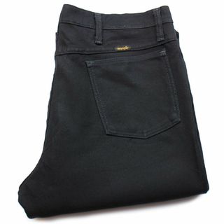 ラングラー(Wrangler)の00s メキシコ製 Wranglerラングラー 82BK ランチャードレスジーンズ ポリエステルパンツ ブラック w36 L29★45 スタプレ オールド フレア(スラックス)