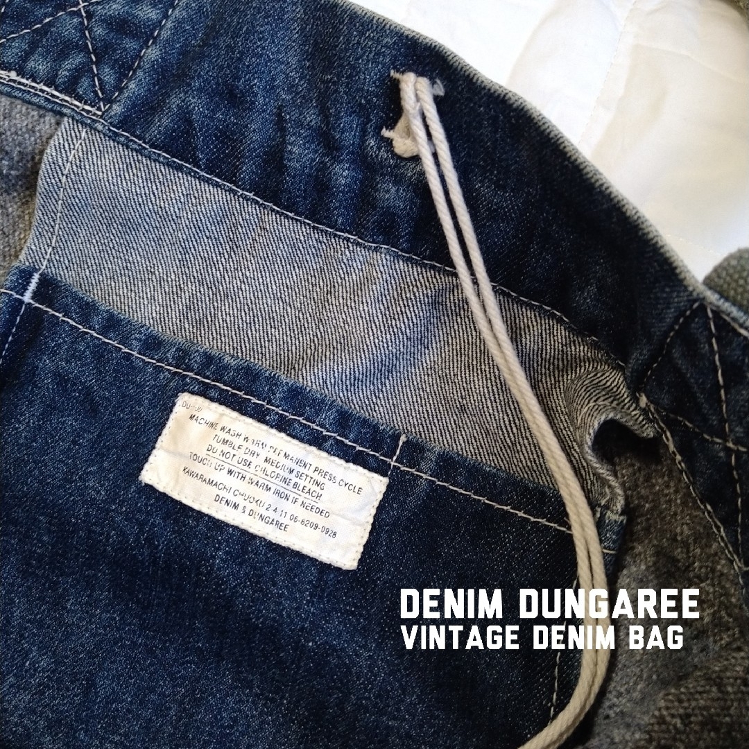 DENIM DUNGAREE(デニムダンガリー)のDENIM DUNGAREE 染め抜きロゴデニムトートバッグ レディースのバッグ(トートバッグ)の商品写真
