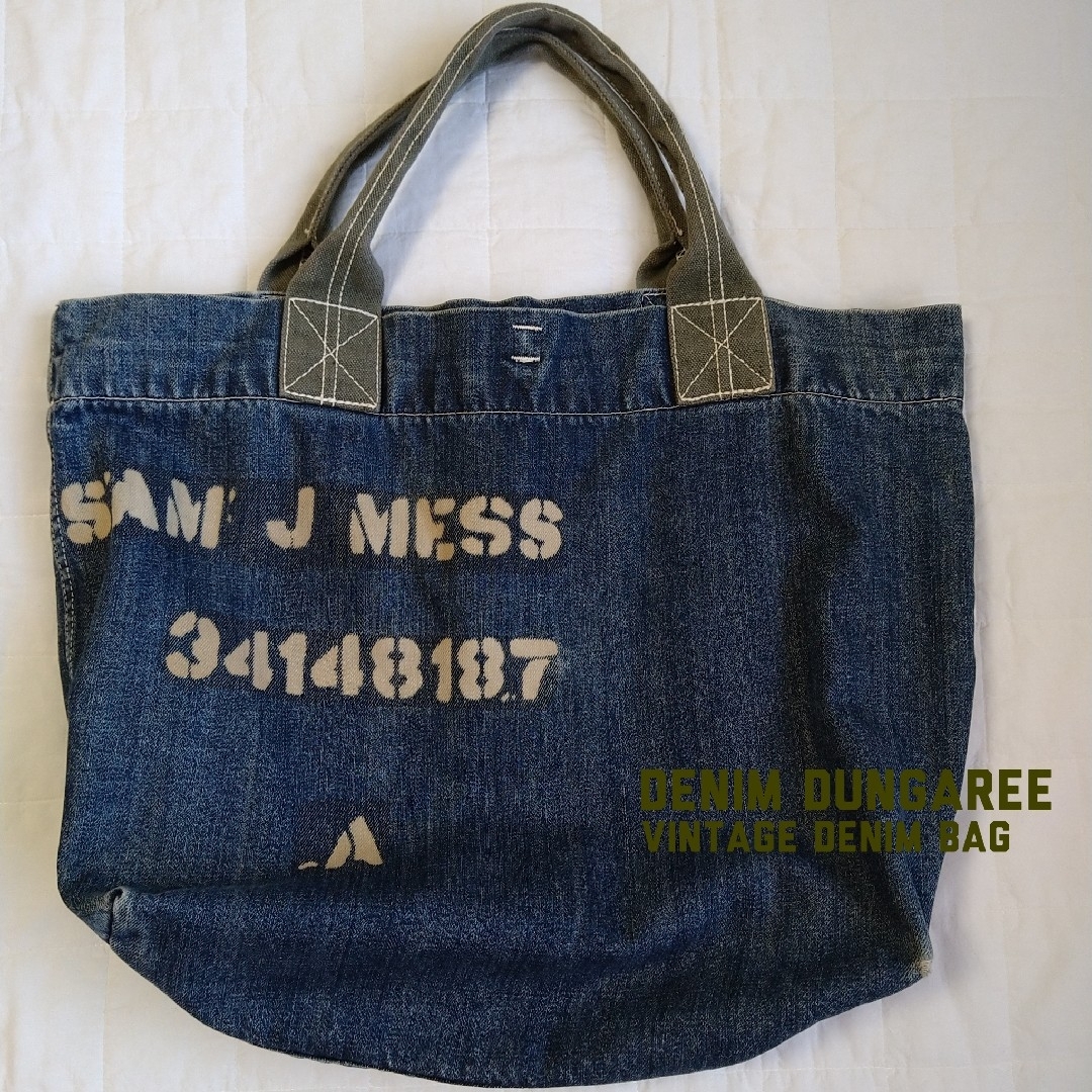 DENIM DUNGAREE(デニムダンガリー)のDENIM DUNGAREE 染め抜きロゴデニムトートバッグ レディースのバッグ(トートバッグ)の商品写真