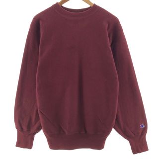 チャンピオン(Champion)の古着 90年代 チャンピオン Champion REVERSE WEAVE リバースウィーブ 刺繍タグ 目無し 無地スウェット トレーナー メンズL ヴィンテージ /eaa380938(スウェット)