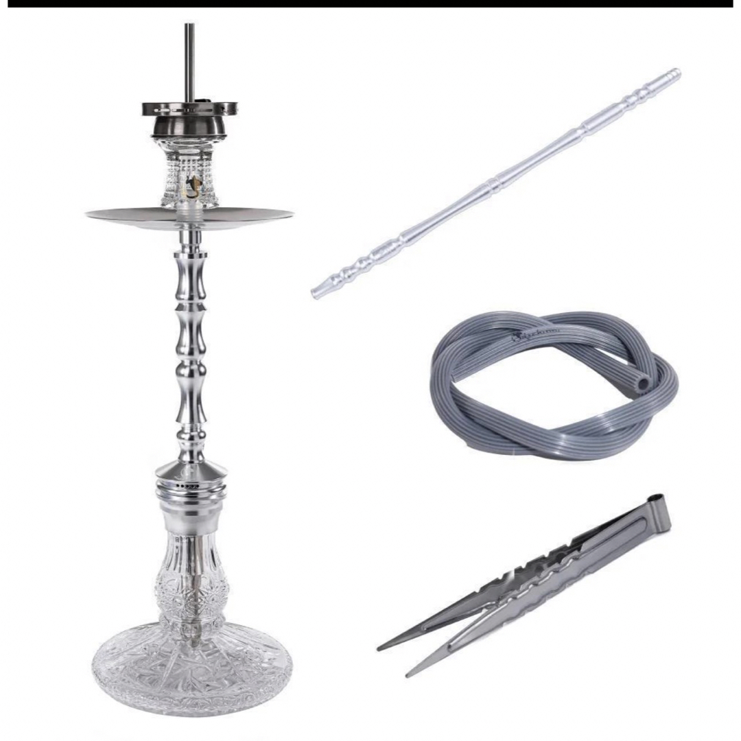 Dschinni Shisha RoXX Silver SET シーシャ メンズのファッション小物(タバコグッズ)の商品写真