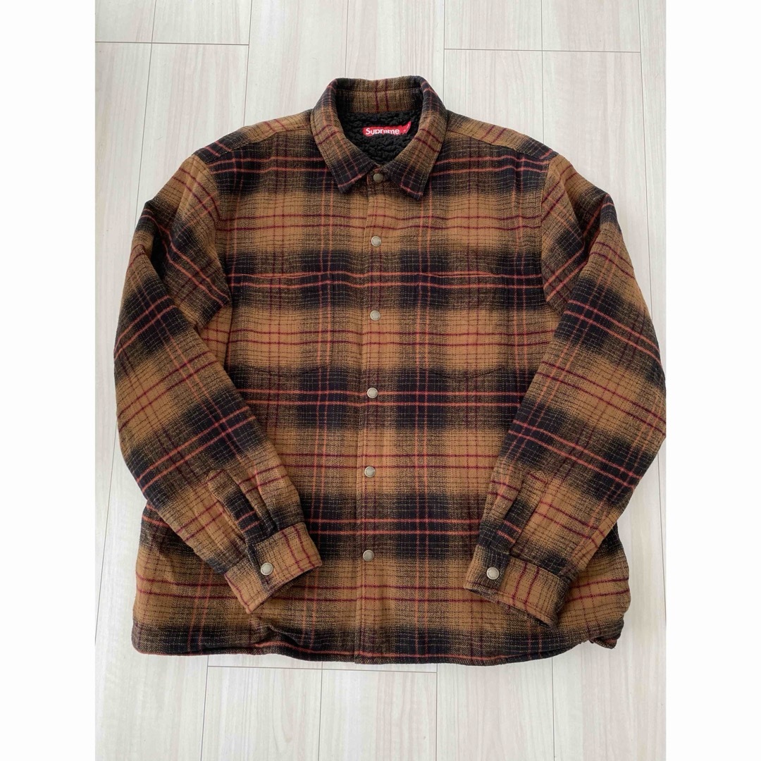 Supreme Lined Flannel Snap Shirt L 新品未使用