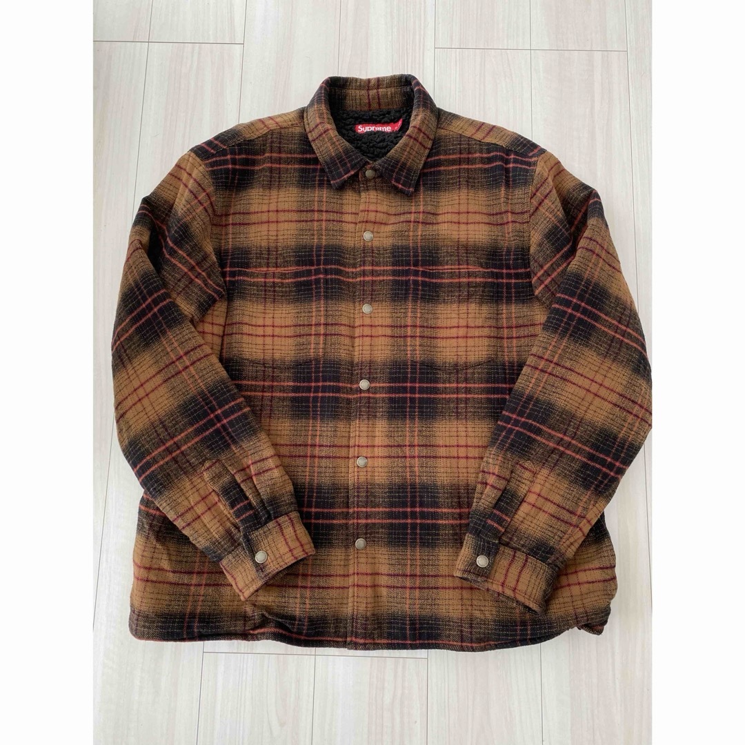 新品　supreme Lined Flannel Snap Shirt XXL