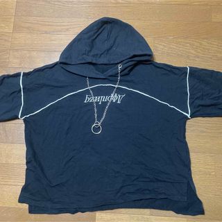 RASVOA - RASVOAラスボア　フード付き半袖パーカー　Tシャツ