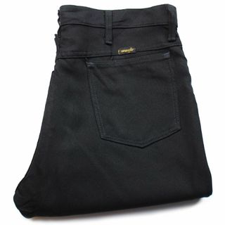 ラングラー(Wrangler)の00s メキシコ製 Wranglerラングラー 82BK ランチャードレスジーンズ ポリエステルパンツ ブラック w36★48 スタプレ オールド フレア(スラックス)