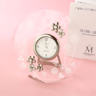 ミキモト(MIKIMOTO)のミキモト パール付き置き時計 兼 掛け時計(置時計)