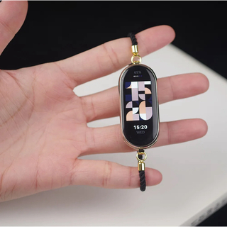 Xiaomi Smart Band 8用交換バンド ブラック&ピンク(その他)
