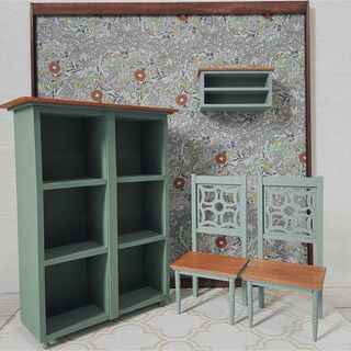 Reversible Board Dollhouse モリスグリーン(ミニチュア)