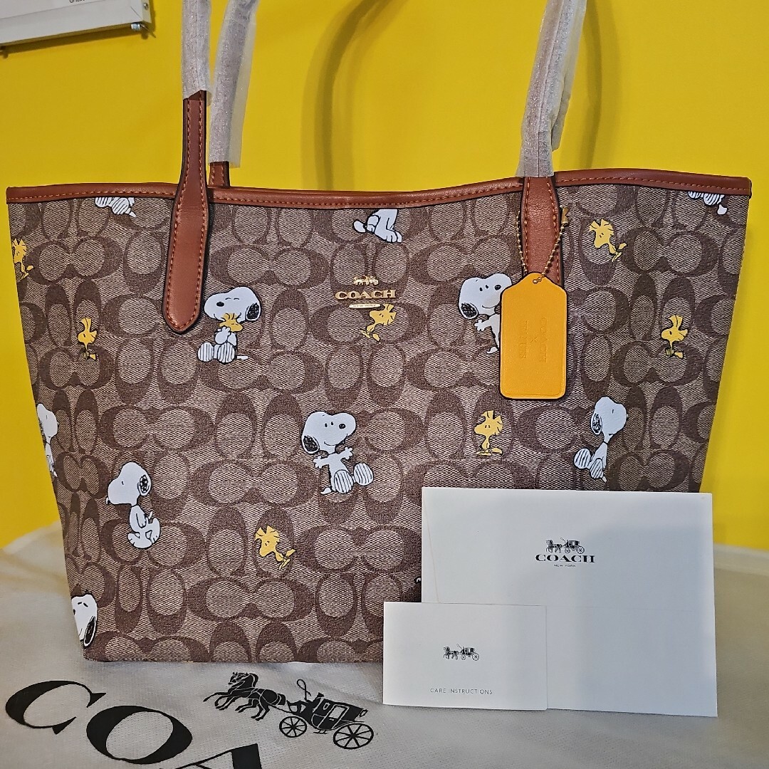 ★新品・大容量★ 希少 COACH スヌーピー コラボ トートバッグ