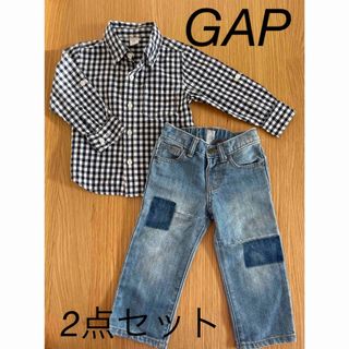 ギャップ(GAP)のgap デニム　チェックシャツ(Tシャツ/カットソー)