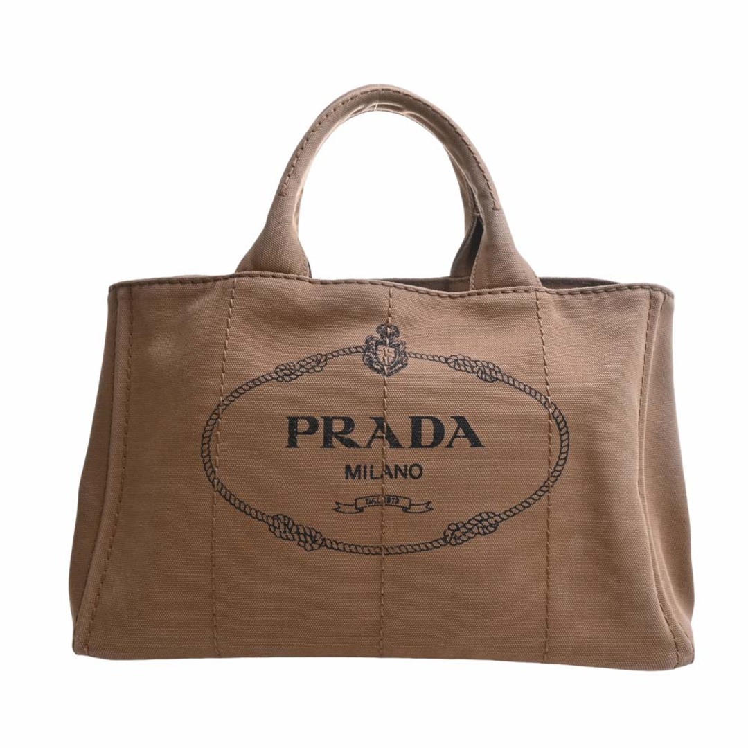 レディースPRADA プラダ キャンバス カナパ 2WAY ハンドバッグ - ブラウン by