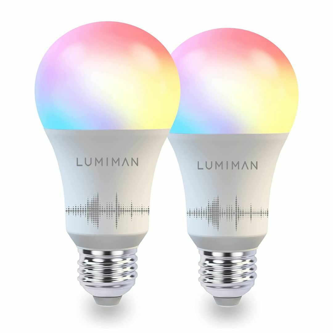 LUMIMAN LED スマート電球 E26 調光調色 60W相当 電球色・昼光 インテリア/住まい/日用品のライト/照明/LED(その他)の商品写真