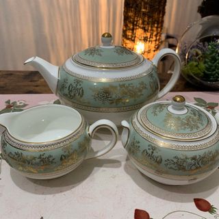 ウェッジウッド(WEDGWOOD)の未使用　ウェッジウッド  コロンビア　セージグリーン  ティーポットセットL(食器)