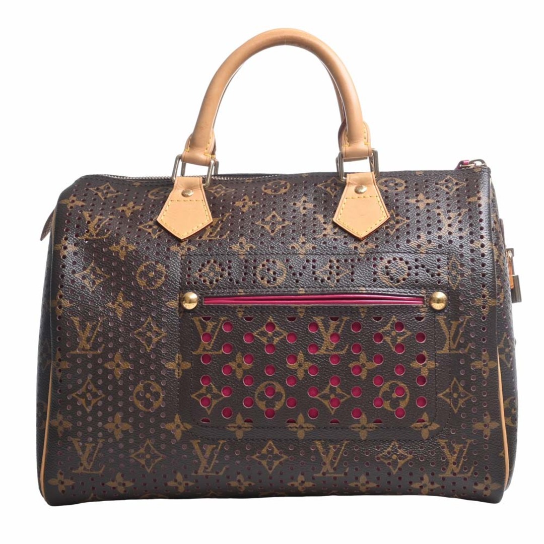 LOUIS VUITTON ルイヴィトン モノグラム ペルフォ スピーディ30 ハンドバッグ ミニボストンバッグ M95180 ブラウン/ピンク byハンドバッグ